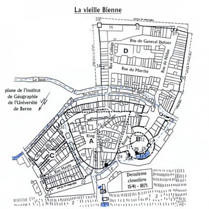 Vue générale de l’ancienne ville de Bienne